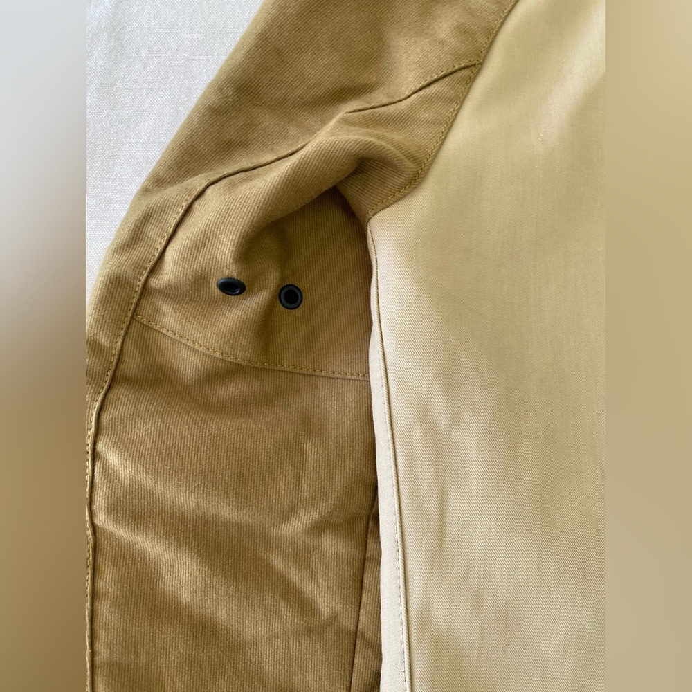 Coach Outlet Tan Black Trim Moto Style Utility Zip Front Jacket Luxury Casual XS - Picture 12 of 13